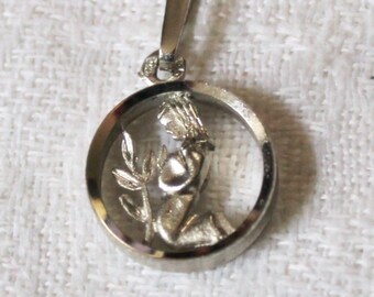 Sterling Silver Necklace - Child Kneeling To Pray - 18" Sterling Silver Chain - Beautiful
