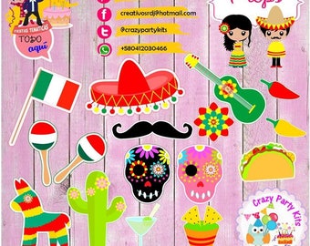 Props Viva Mexico Kit #Imprimible (#Accesorios) #DIY PhotoBooth