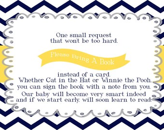 Please Bring A Book insert card