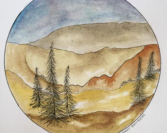Watercolor & Ink Painting