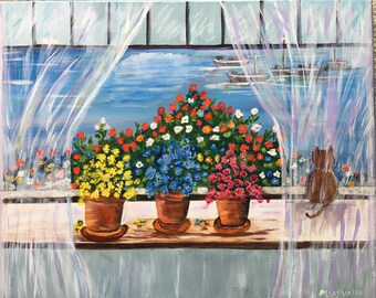 Flowers in a window
