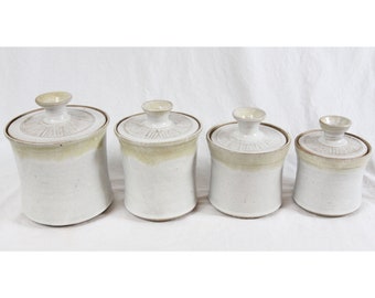 Elmer Gatti Danish Modern Studio Pottery Jar Canister Set Mid Century Loma Vintage