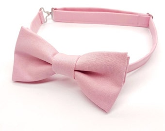 Pink Bow tie, Pink Bowtie, Dusty Pink Bow tie, Mens Bowtie, Men's Pink Wedding Bow tie, Rose Bow tie, Pre-tied Pink Bowtie, Kids Pink Bowtie