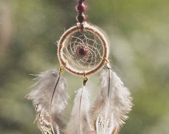 Dream catcher necklace Indian dreamcatcher with customizable feathers