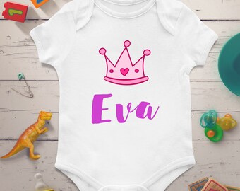 Personalized baby onesie, Personalized baby bodysuit, Custom baby onesie, Custom baby bodysuit, Princess baby bodysuit, Princess baby onesie