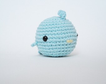 Robins Egg Blue Fat Bird-Amigurumi Bird