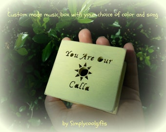 music box, wooden music box, custom gift, you are my sunshine, personalized music box, music box shop, birthday, christmas gift, daughter