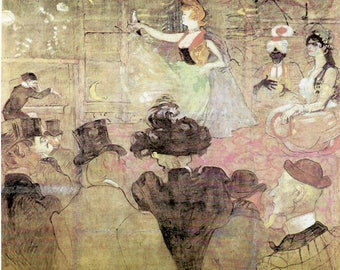 Toulouse-Lautrec - The Moorish Dance or "Les Almees" to Frame or to use in Paper Arts, Collage, Scrapbooking, Mixed Media and MORE PSS 3204