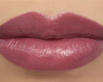 Vegan Lipstick - "Ladylike" (natural dusty rose pink lipstick) lip tint, balm, lip colour mineral lipstick