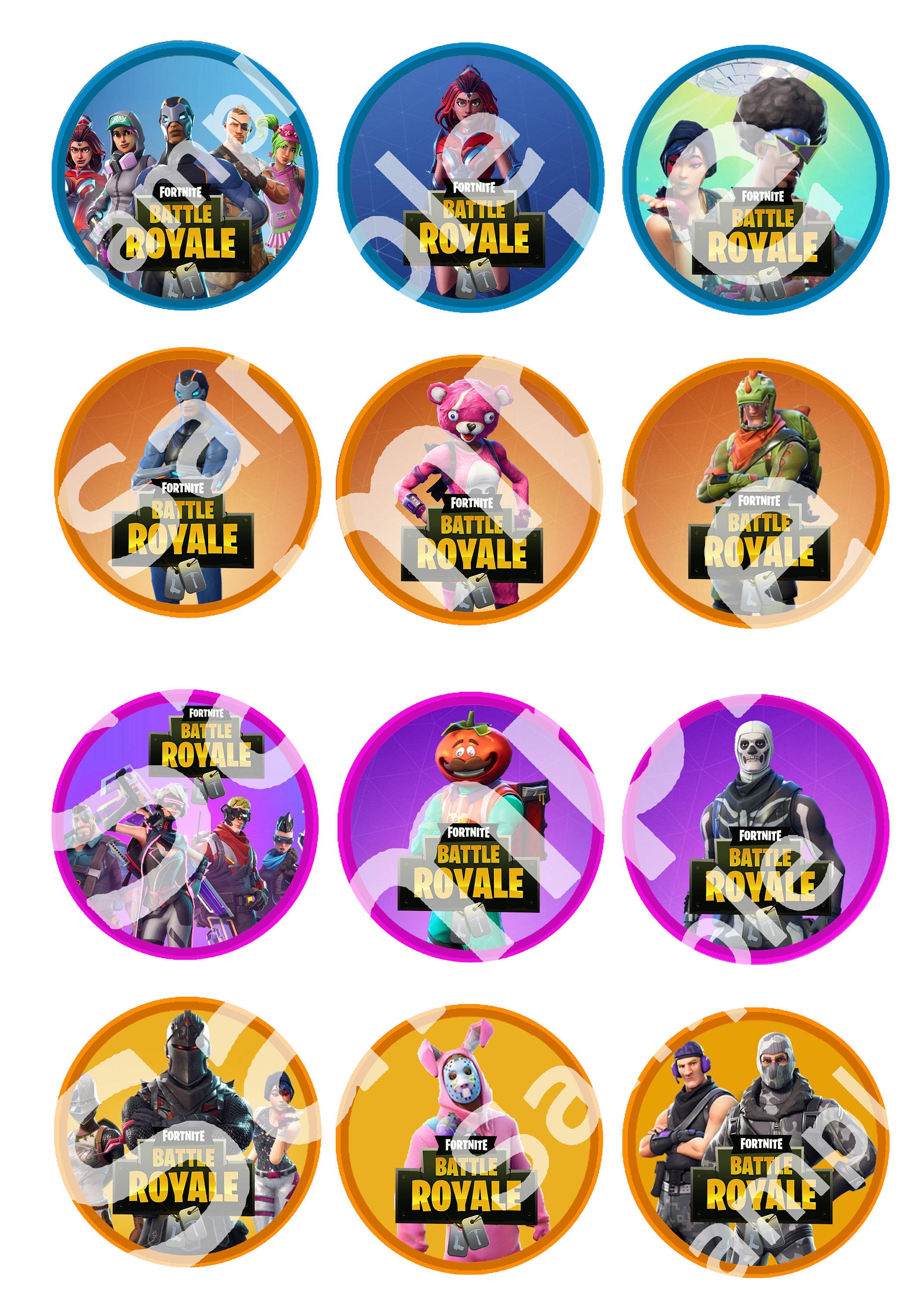 Fortnite HD Printable Cupcake Toppers