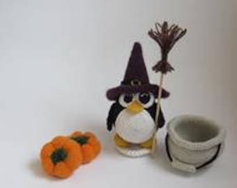 Thread Artist Crochet Penguin, Handmade gift Halloween