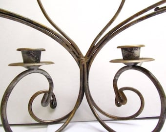Metal candle holder, fireplace candle holder, wedding candles, centerpiece ,large candle holder,candelabra,