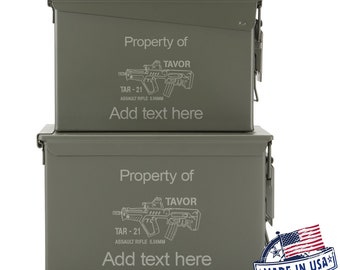 Laser Engraved 50 Cal Ammo Can Personalized SIG AR 15 Bullets Tavor Dad Gift Cool Guy Gifts Father's Day Gift Grandpa Gift Groomsmen Hunter