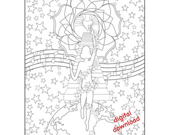 Heart coloring page | Etsy
