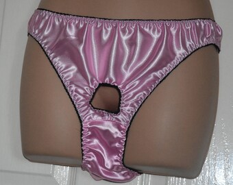EE Soft satin peep-hole panties , no frills, for unobtrusive wear or relaxing fun, Sissy Lingerie