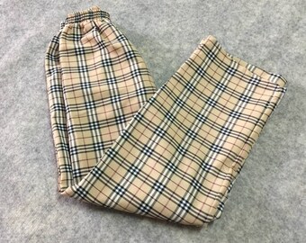 Plaid Pajamas Pants Vintage Retro Style
