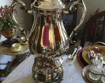 Stunning FB Rogers Victorian Silverplate Samovar/Coffee/Water Pot-Spiget-Ornate Baroque Serving