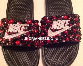 glitter nike sandals