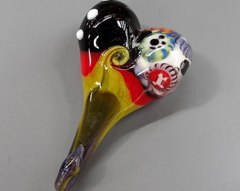 Heart Focal #15 - SRA handmade glass lampwork beads Lori&Kim