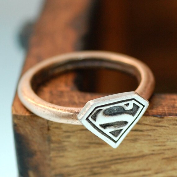 Items similar to Superman Superwoman Unisex Ring on Etsy
