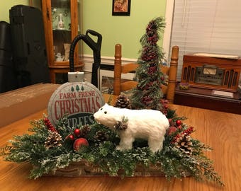 Christmas table topper or centerpiece