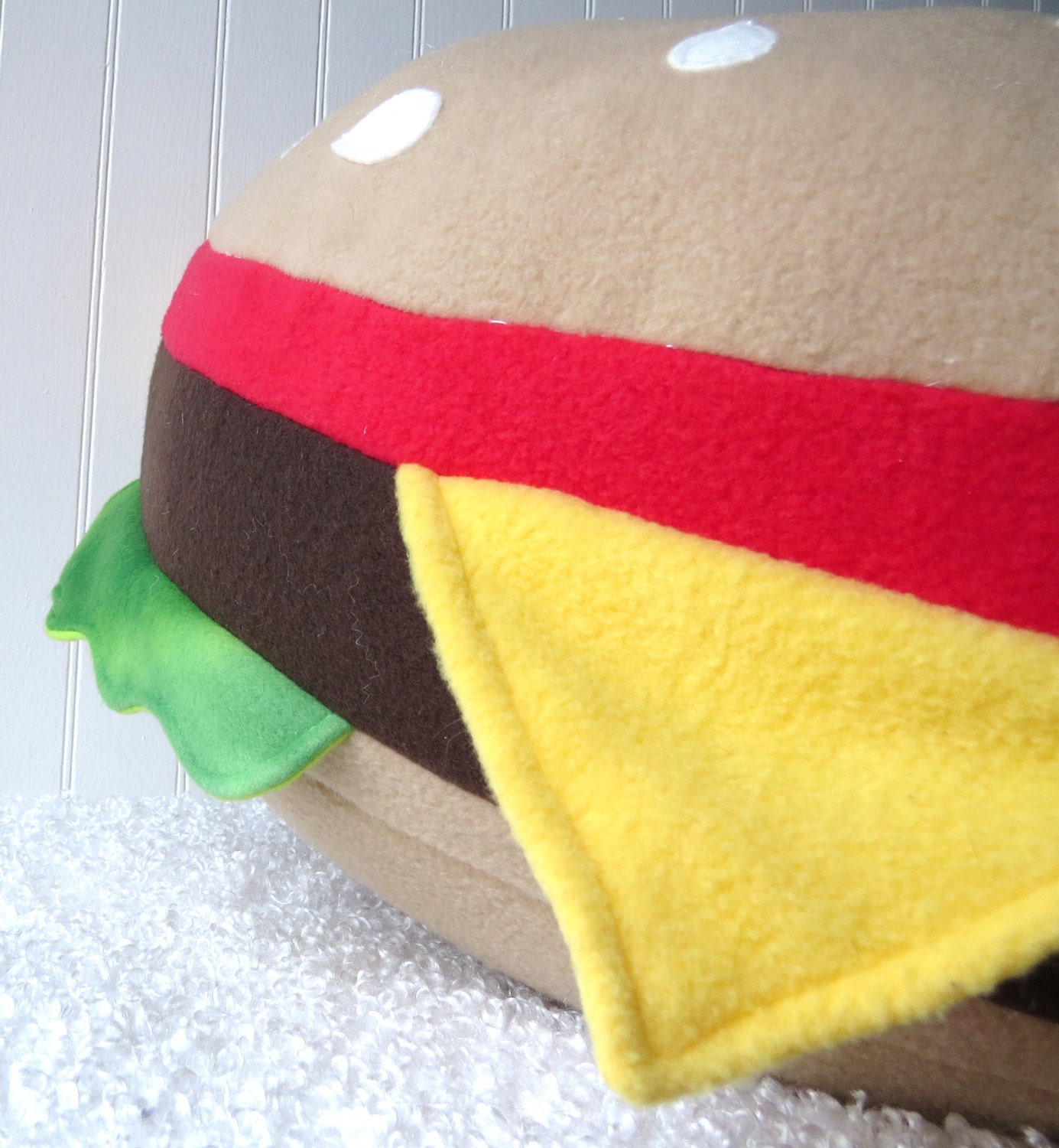 giant burger pillow