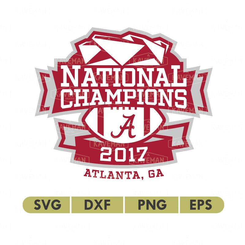 Alabama Football National Champions Championship 2017 SVG DXF