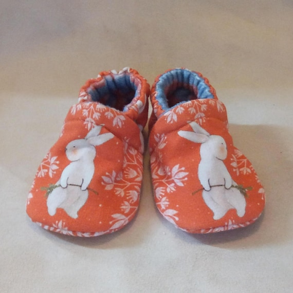 Snowflake Bunnies: Soft Sole Baby Shoes 3-6M Snowflake Bunnies: Soft Sole Baby Shoes 3-6M