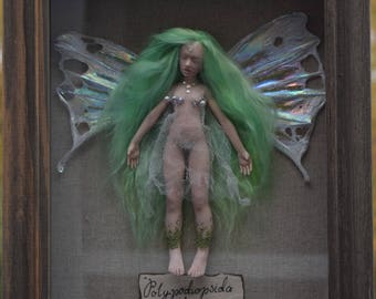 Hand sculpted Fairy in a box