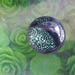 Round cabochons fused Dichroic, colorful, 14 x 6 mm glass dishes