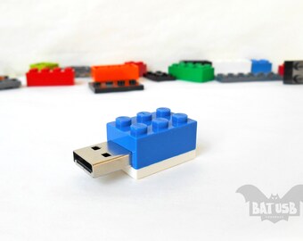 Lego usb flash drive 16GB USB - Memory Stick - Lego® original usb Brick - Lego® 2x3 Brick - Lego® usb in original piece - Blue brick usb