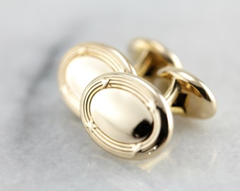 Monogram Ready, Antique Yellow Gold Cufflinks RD7D8X-D