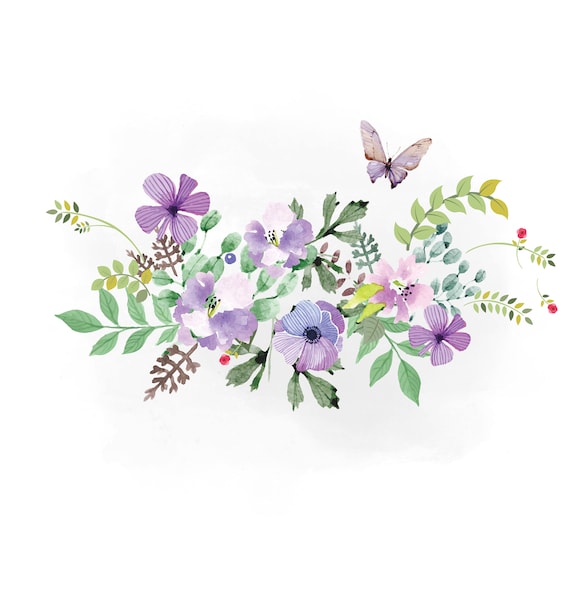 Download Spring Florals SVG clipart watercolor flowers svg wedding
