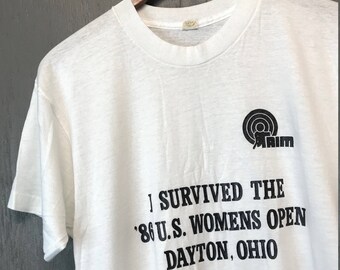 M thin vintage 80s AIM Dayton Ohio handicapped t shirt