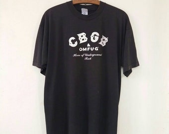 Vintage CBGB & OMFUG Home Of Underground Rock Tshirt Collectibles Men's Soft XLarge