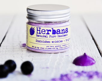 Face Mask Vitamin C, Acai Berry, Peel off Mask, Antioxidant Mask, Vegan Face Mask, Vitamin C, Organic Facial Care by Herbana Cosmetics