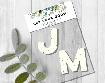 Plantable heart seed packets-plantable paper wedding favors-plantable seed paper-wedding Seed favors-plantable wedding favors-seed bomb