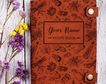 Custom recipe book with your name - Personalized cookbook - notebook recipes - recipe notebook - Custom cook book - Blank Recipe Book