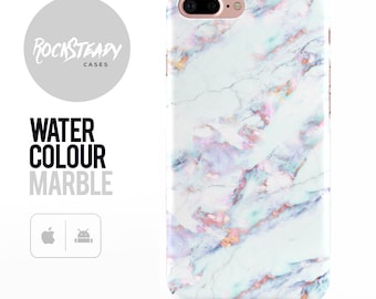 Marble Effect iPhone 8 Plus case, iPhone 8, 6, 7 Plus, X, 5S, SE, 5C cover, samsung Galaxy S8, S6, S7 EDGE S5 phone gift UK, purple,blue