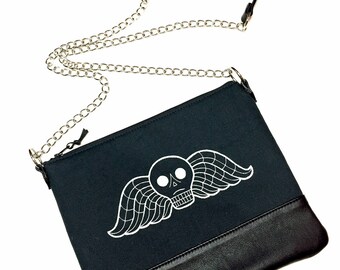 MADE TO ORDER, Deaths head bag, deaths head crossbody bag, cemetey bag, tombstone bag