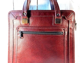 Vintage leather bags Brown leather bag Soviet Vintage bag Leather shoulder bag USSR bag Vintage fashion 1970 Retro gift for women