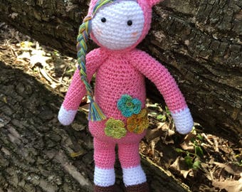Poupée Lalylala Licorne, Licorne, poupée, poupée rose, Licorne rose