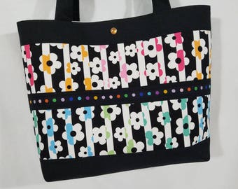 Retro Daisy Flower Power Bags by April purse tote bag
