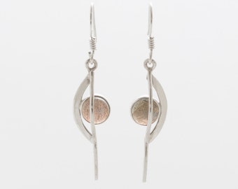 Labradorite Earrings - Silver Earrings - Dangle & Drop Earrings - Gemstone Earrings - Labradorite Silver Earrings - Handmade Earrings
