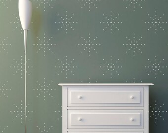 Stars Dots Wall Stencil Custom Small to Large Stencils in reusable mylar
