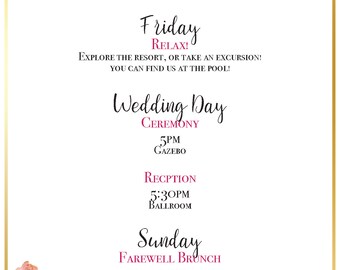 Floral Wedding Itinerary *DIGITAL*