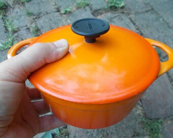 Le Cousances 16,Made in France,Enamel Cast Iron Cookware Flame Orange , Le Creuset Cookware