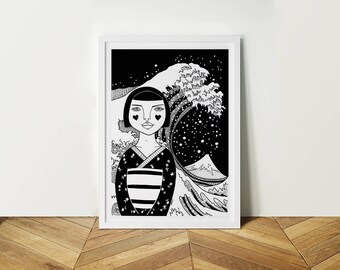 Girl Portrait Kanagawa. A4.