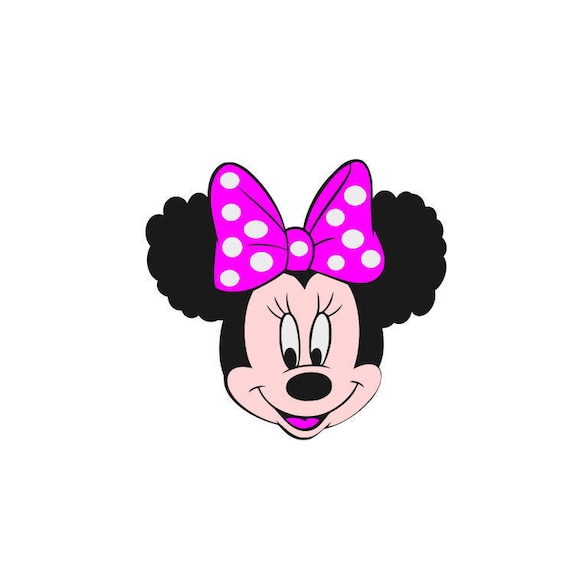 Afro-Minnie Afro Puffs Afro-Mouse Mouse SVG Afro Puffs