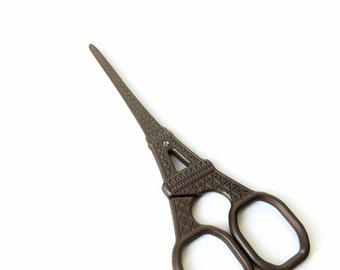 Eiffel Tower Metal Scissors Bronze